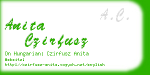 anita czirfusz business card